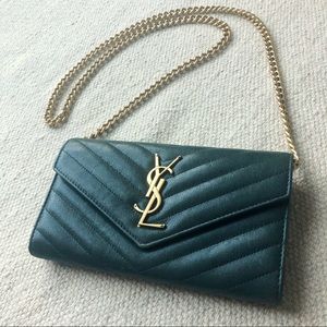 Ysl long chevron wallet